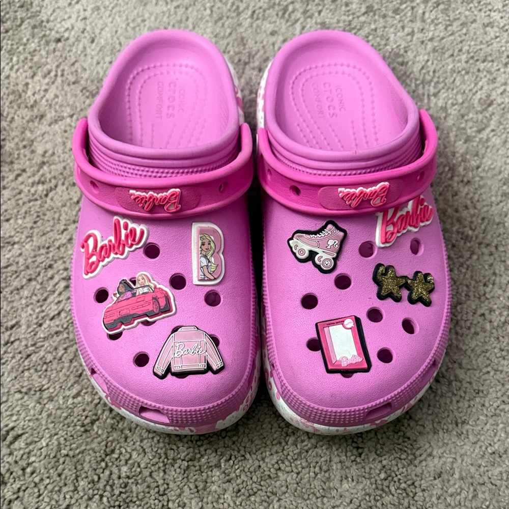Barbie Pink Kids Slippers with Fun Designs